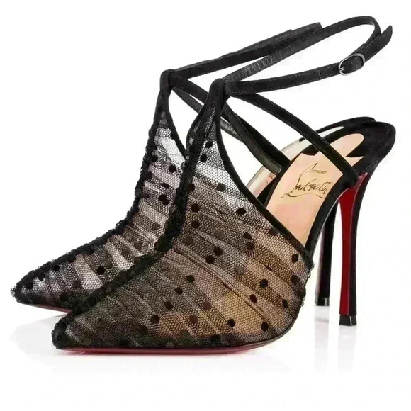 Authentic Acide lace 100mm Christian Louboutin 34.5 - Picture 2 of 9